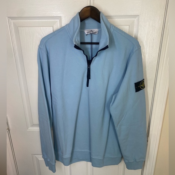Stone island Brushed Organic half zipper sweatshirt